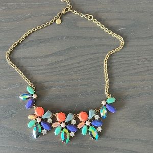 J Crew multi-colored gem necklace